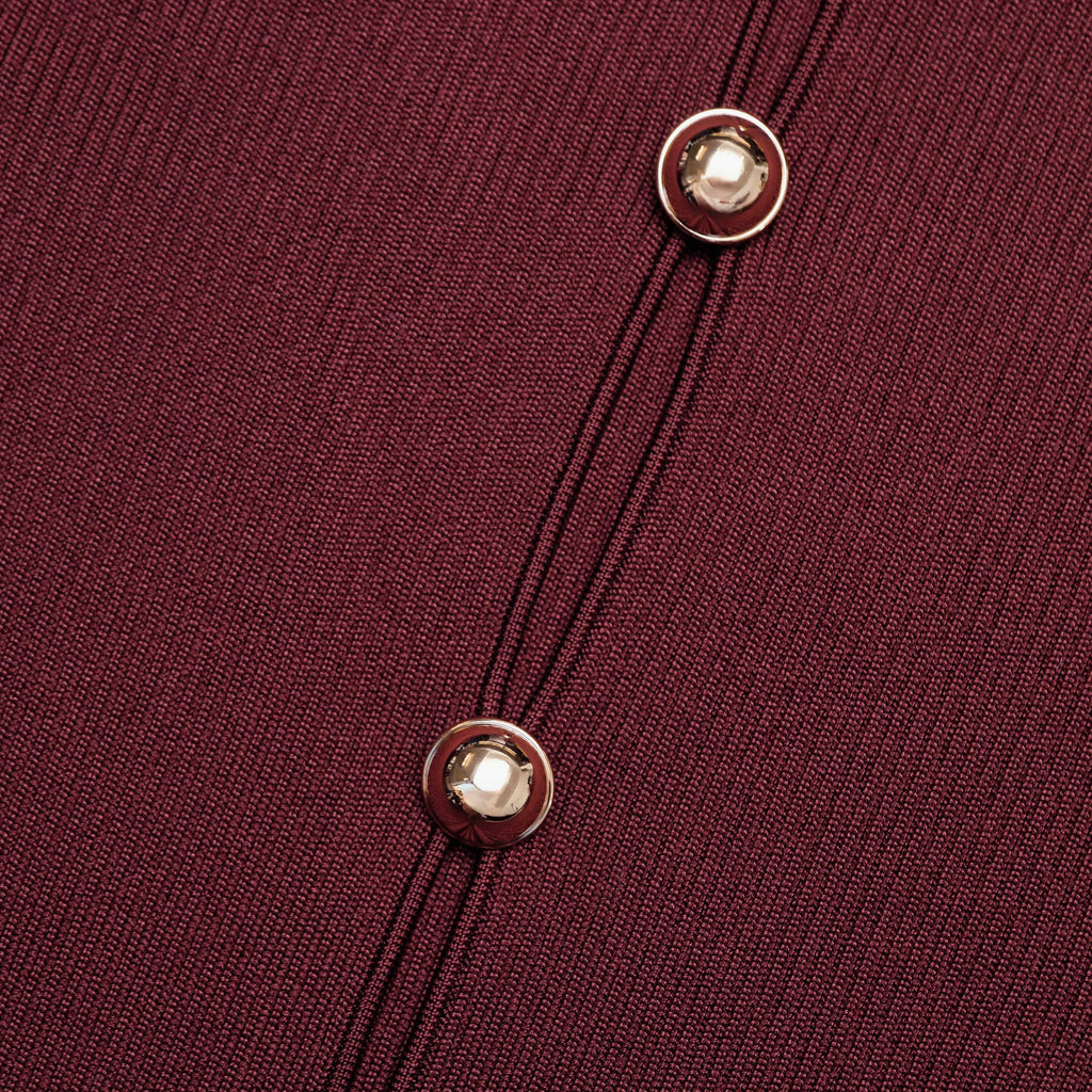 Burgundy Keyhole Knit Top