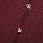 Burgundy Keyhole Knit Top