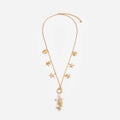 Gold Coral Charm Necklace