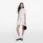 White Pointelle Knit Top