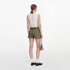 Cream Broderie Denim Top