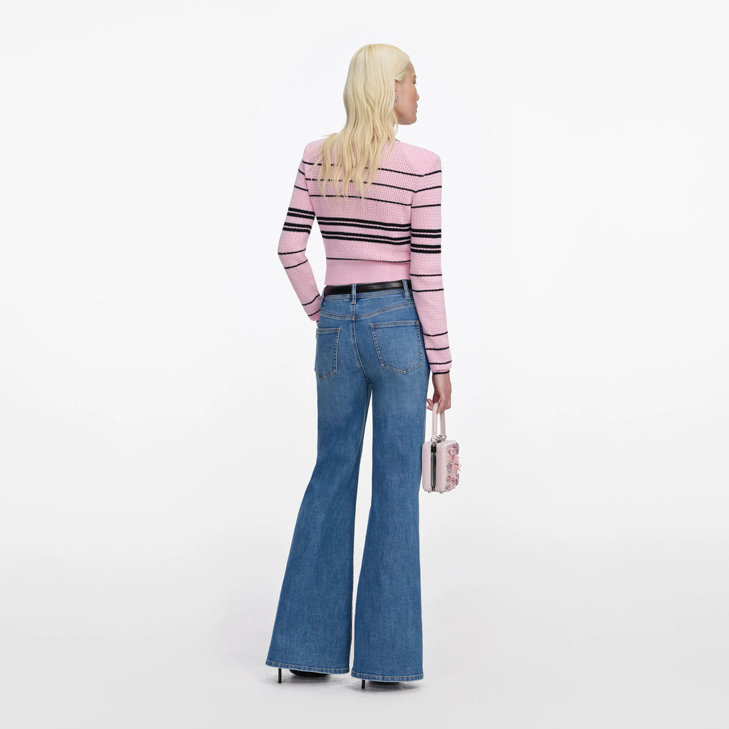 Pink Stripe Cardigan