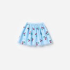 Blue Cherry Sequin Mesh Skirt