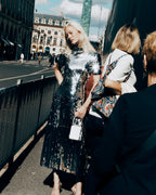 Silver Gradient Sequin Midi Dress