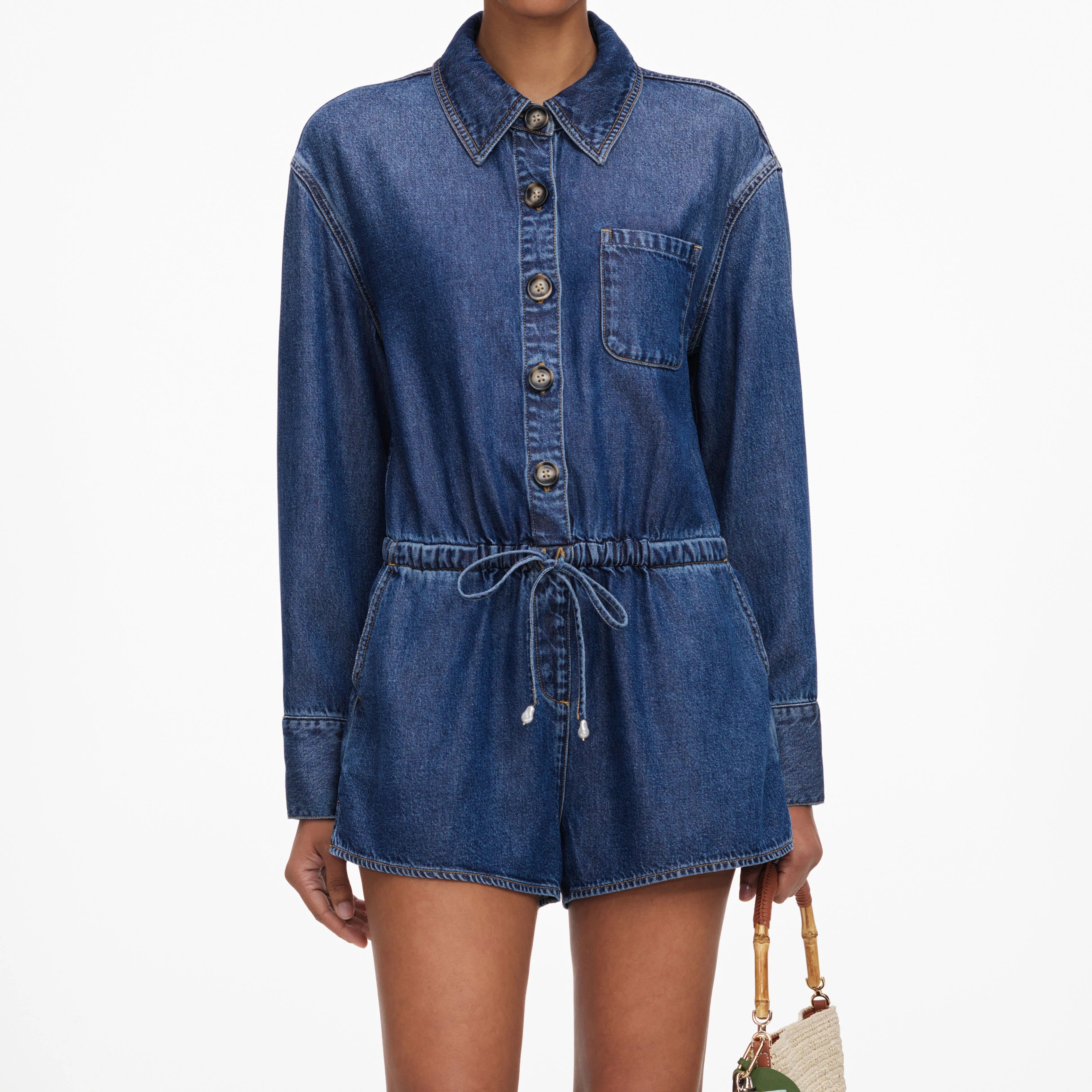 Denim Relaxed Fit Playsuit