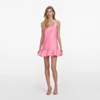 Pink Taffeta Mini Dress