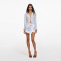 Blue Viscose Jersey Top
