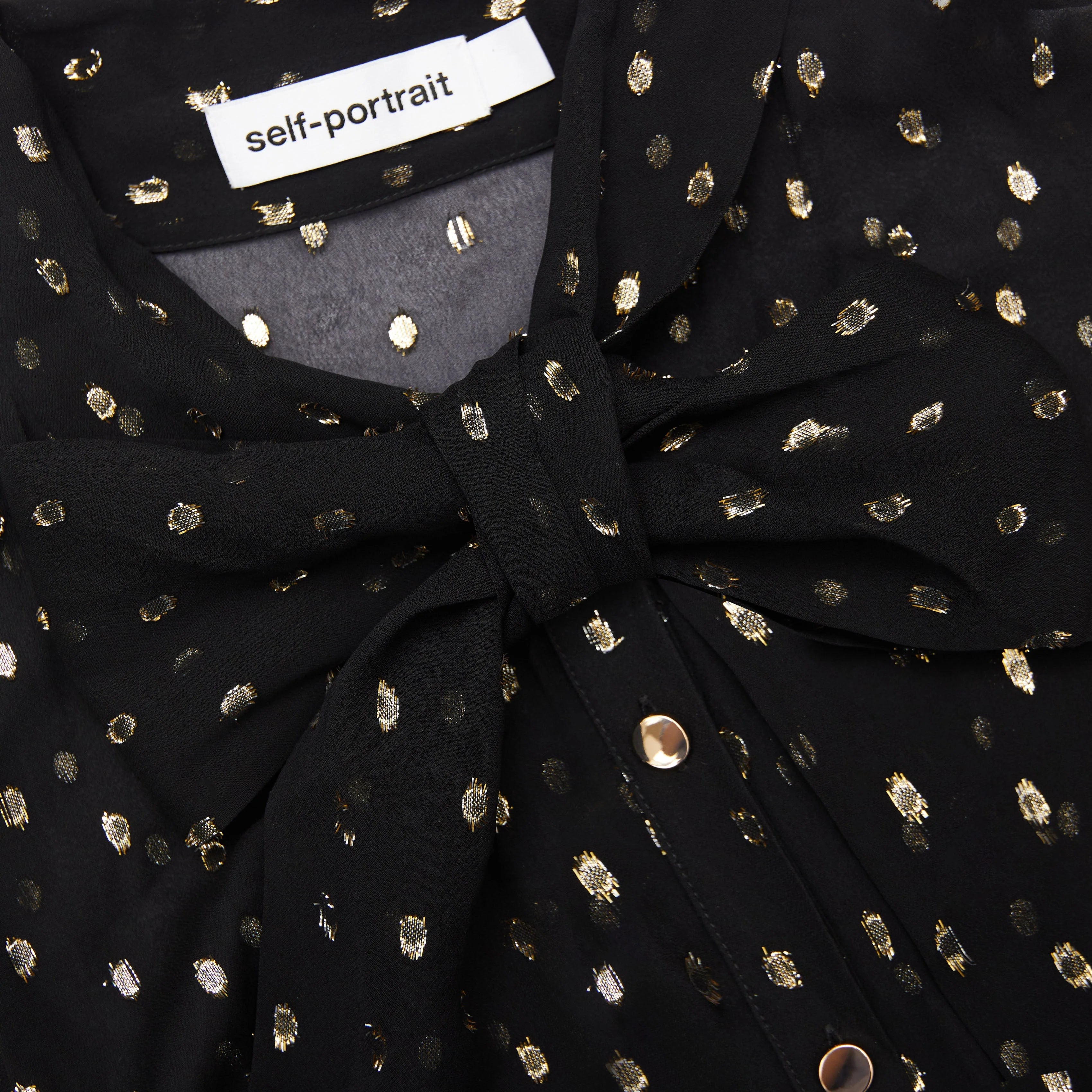 Black And Gold Tie Neck Maxi Dress