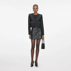 Black Leather Mini Skirt