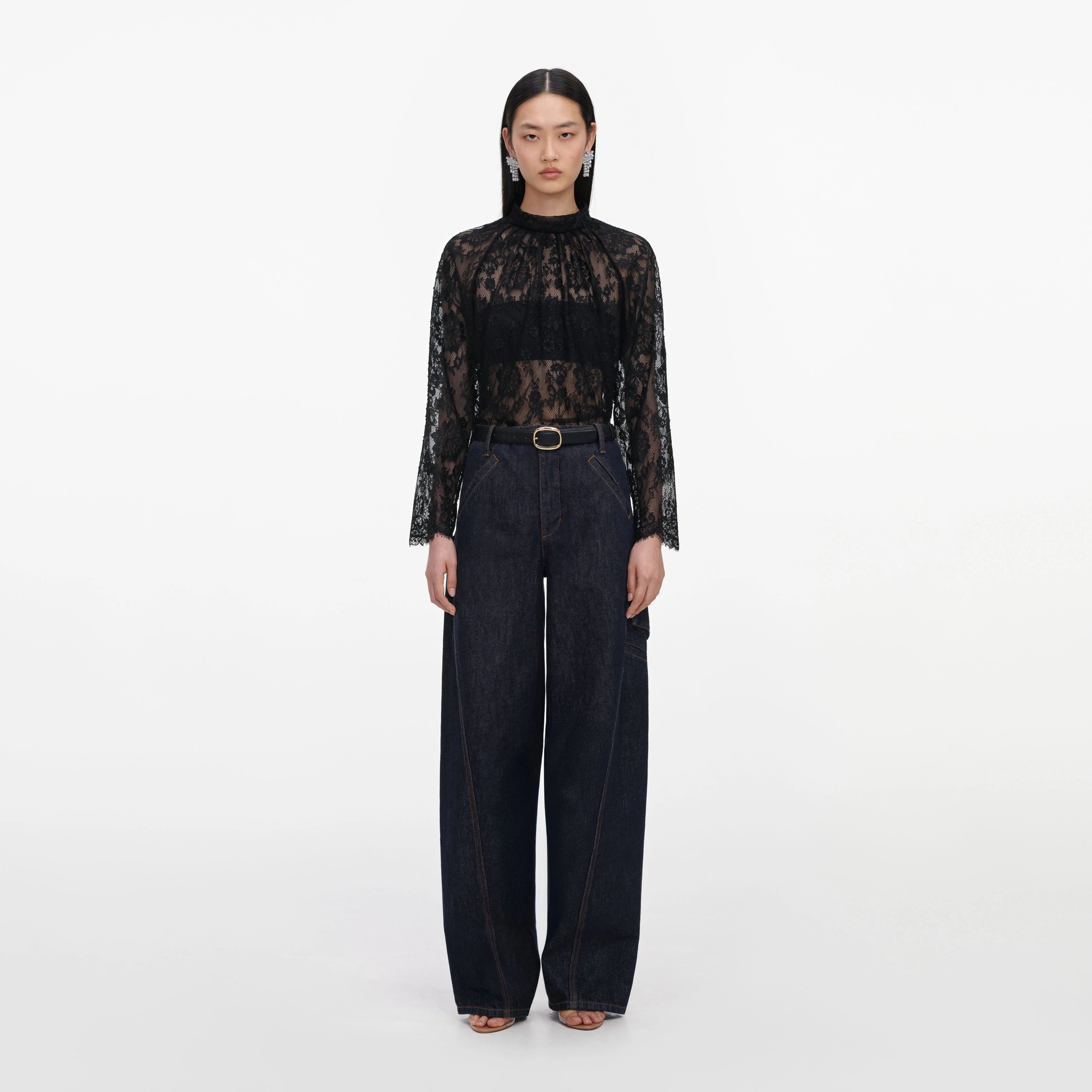 Black Lace Blouse