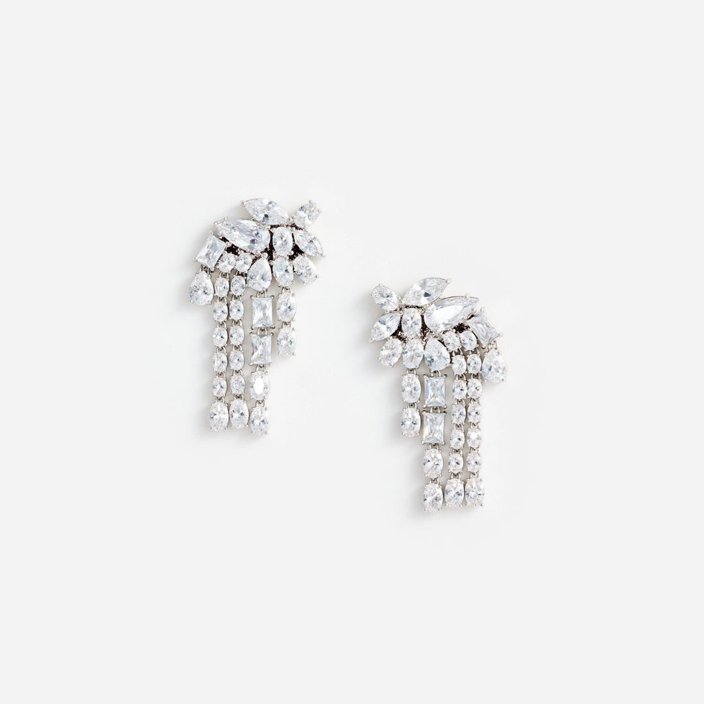 Multi Crystal Dangle Earrings