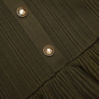 Khaki Bandeau Knit Midi Dress