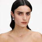 Silver Pearl Drop Earrings