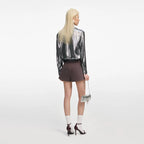 Silver Metallic Crinkle Shirt