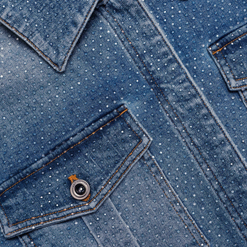 Rhinestone Denim Playsuit