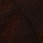 Brown Metallic Knit Wrap Top
