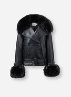 Black Belted Leather Jacket