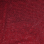 Burgundy Rhinestone Drape Midi Dress