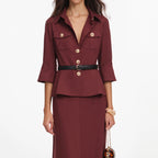 Brown Twill Maxi Dress