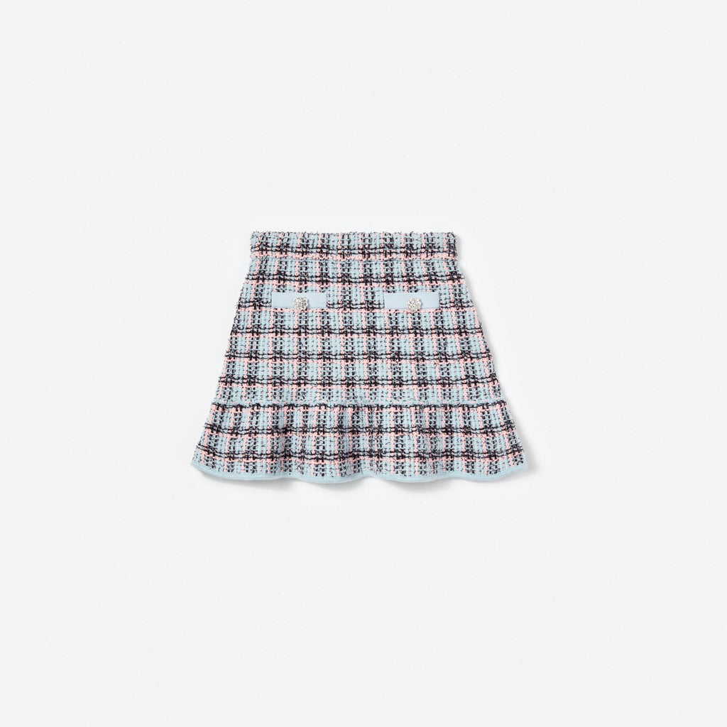 Textured Stripe Knit Skirt
