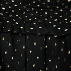Black And Gold Chiffon Top