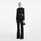 Black Wool Double Breasted Jumpsuit