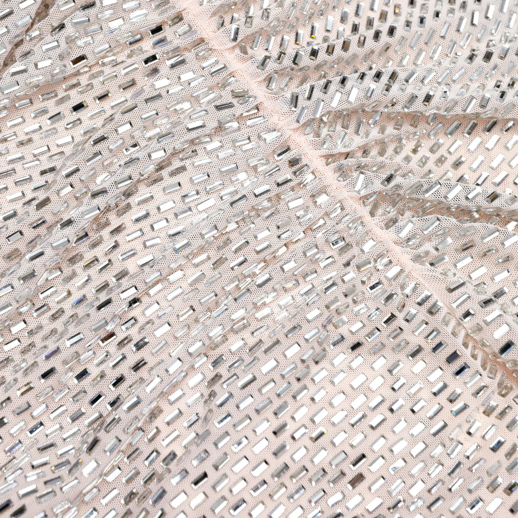 Silver Rhinestone Draped Mini Dress