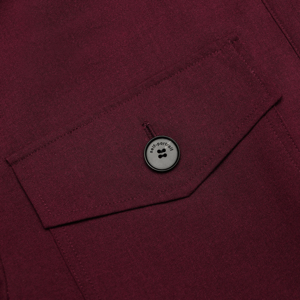 Plum Twill Tie Neck Playsuit