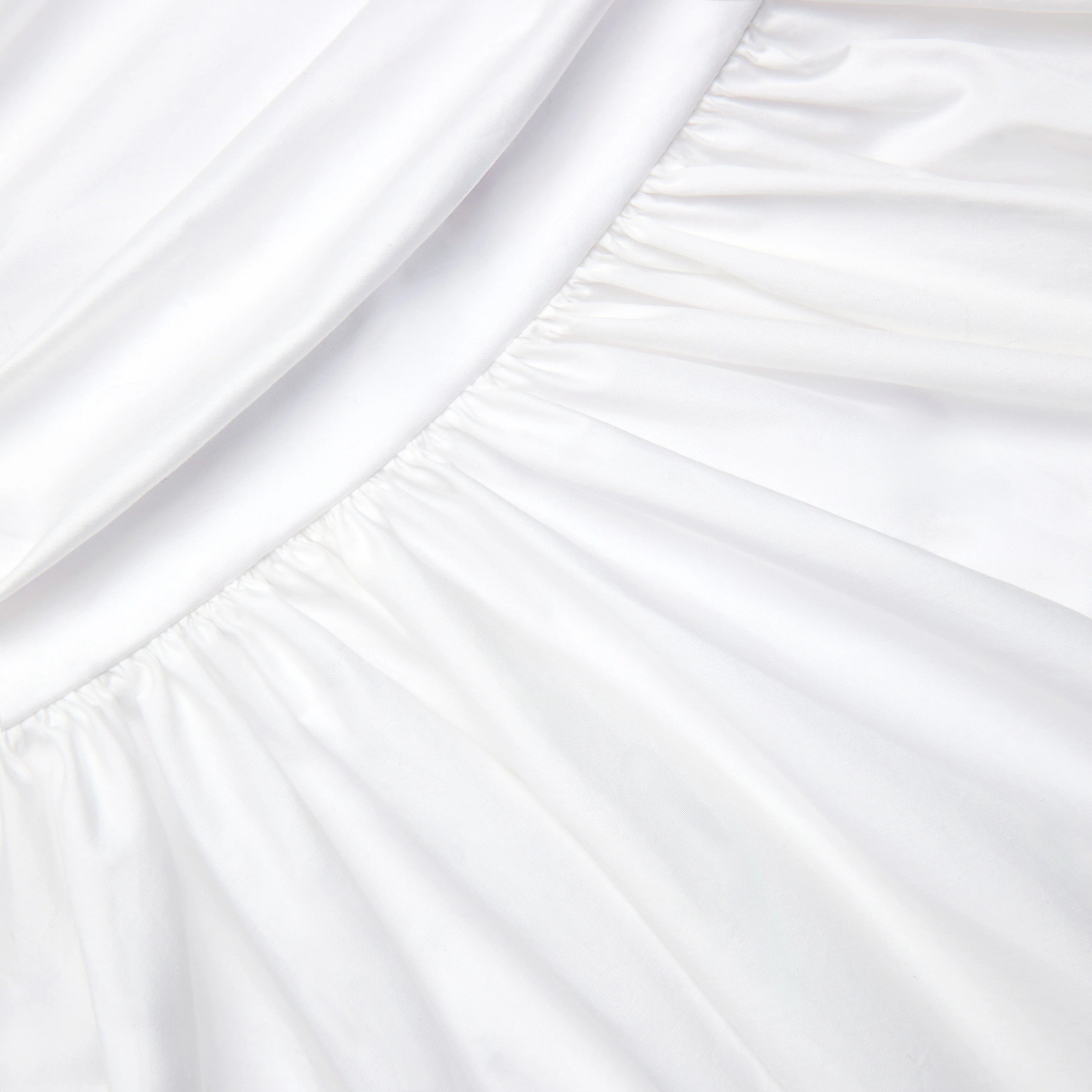 White Cotton Asymmetric Midi Skirt