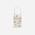 Cream Satin Crystal Mini Bow Bag