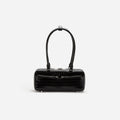 Black Croc Shoulder Bag