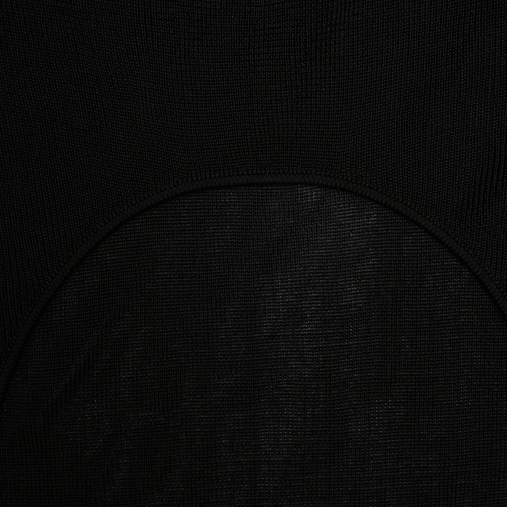 Black Viscose Knit Cut Out Maxi Dress