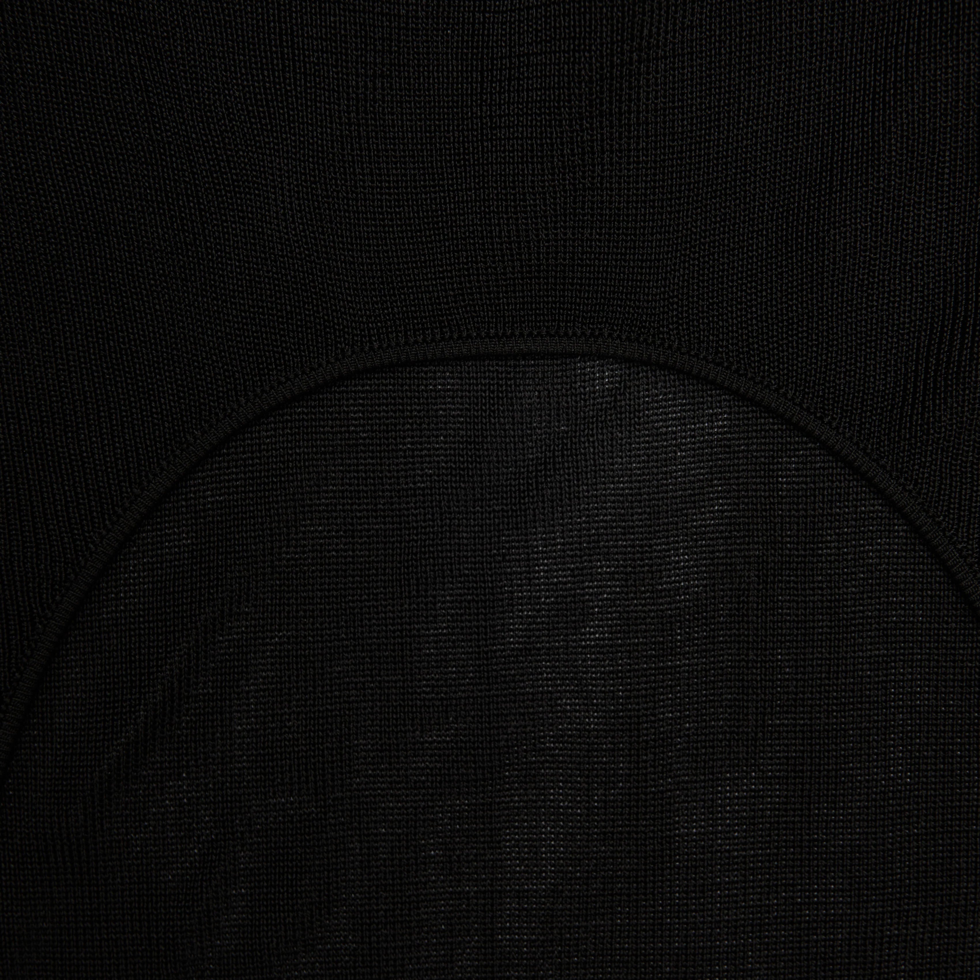 Black Viscose Knit Cut Out Maxi Dress
