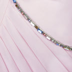 Pink Jersey Drape Maxi Dress
