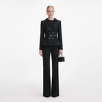 Black Wool Double Breasted Jumpsuit