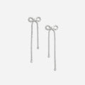 Crystal Droplet Bow Earrings