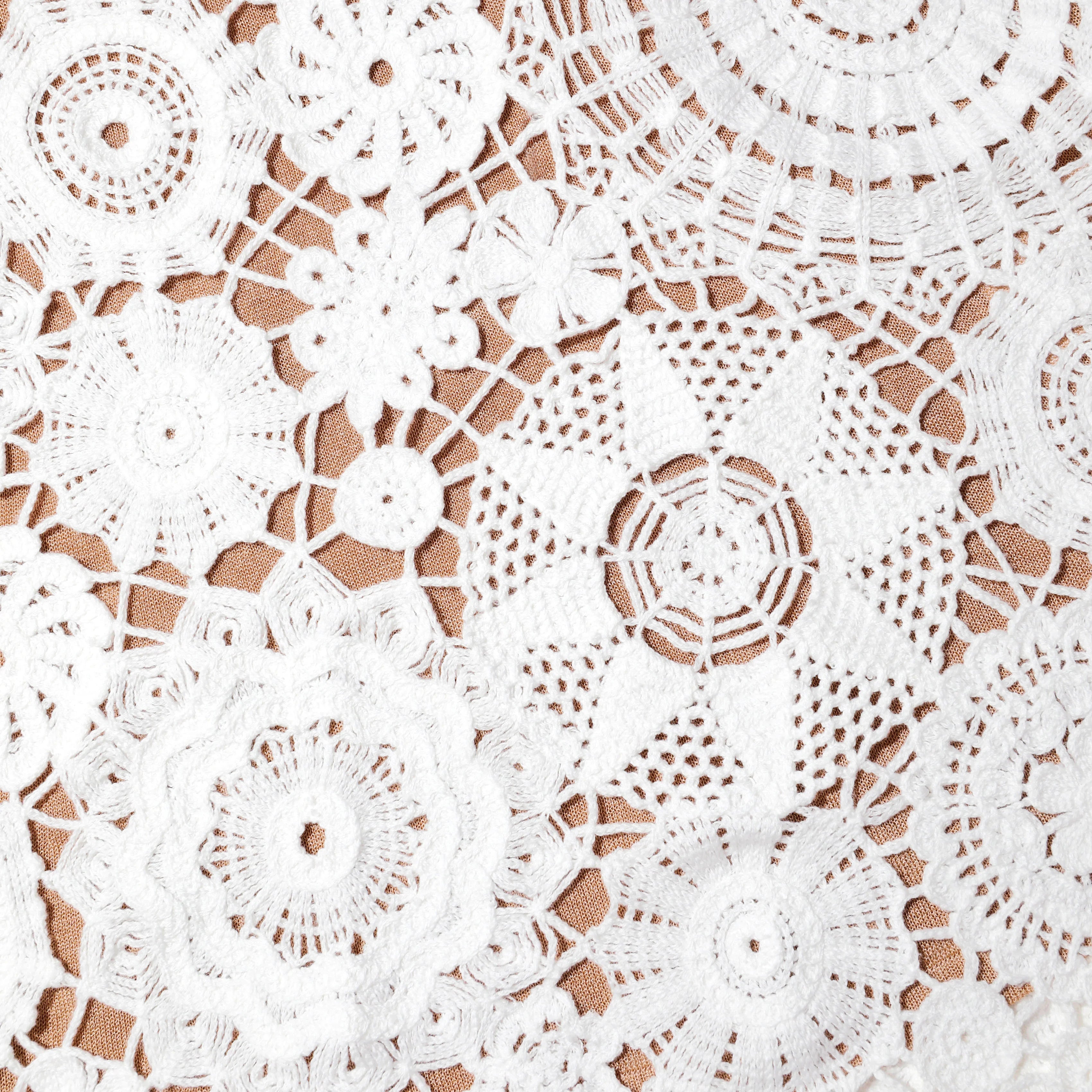 White Crochet Mini Dress