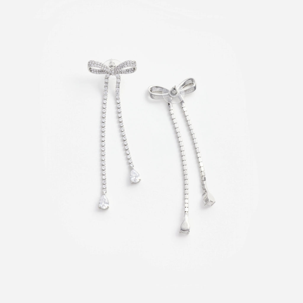 Crystal Bow Dangle Earring