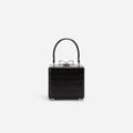 Black Croc Micro Bag