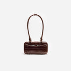 Brown Croc Leather Mini Shoulder Bag