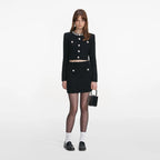 Black Knit Mini Skirt