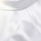 White Taffeta Collared Maxi Dress