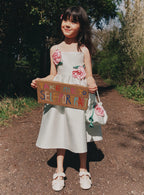Mint Taffeta 3D Flower Dress