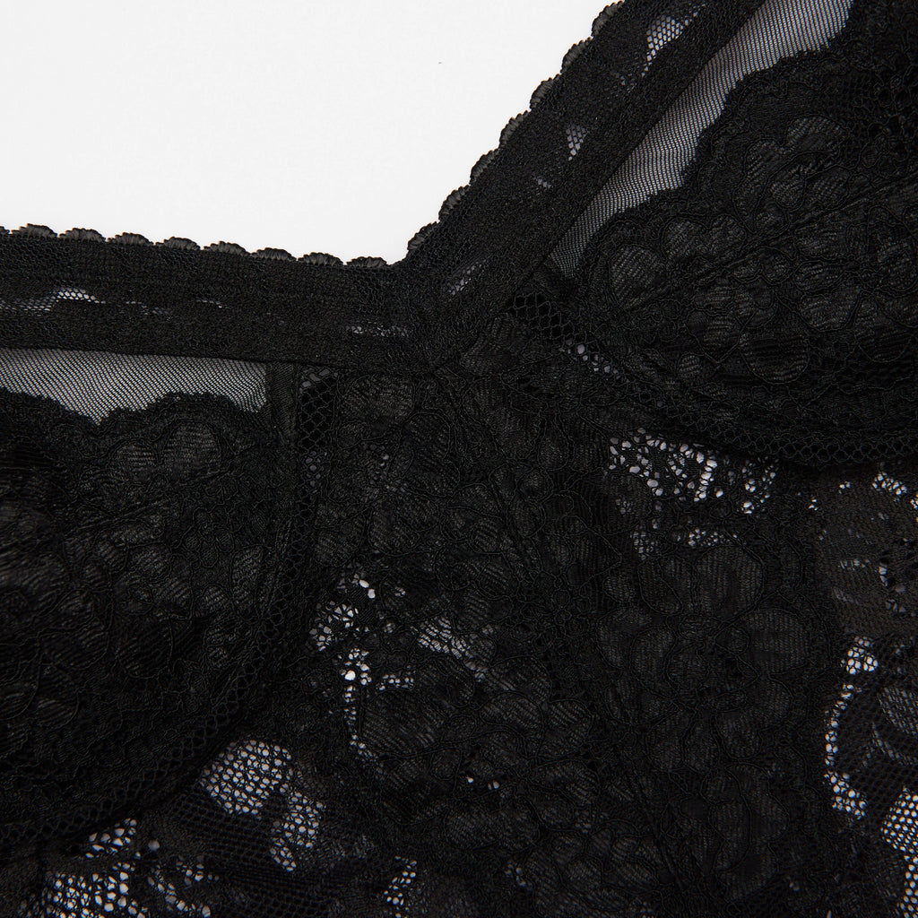 Black Lace Strappy Top