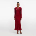 Red Fil Coupe Midi Dress