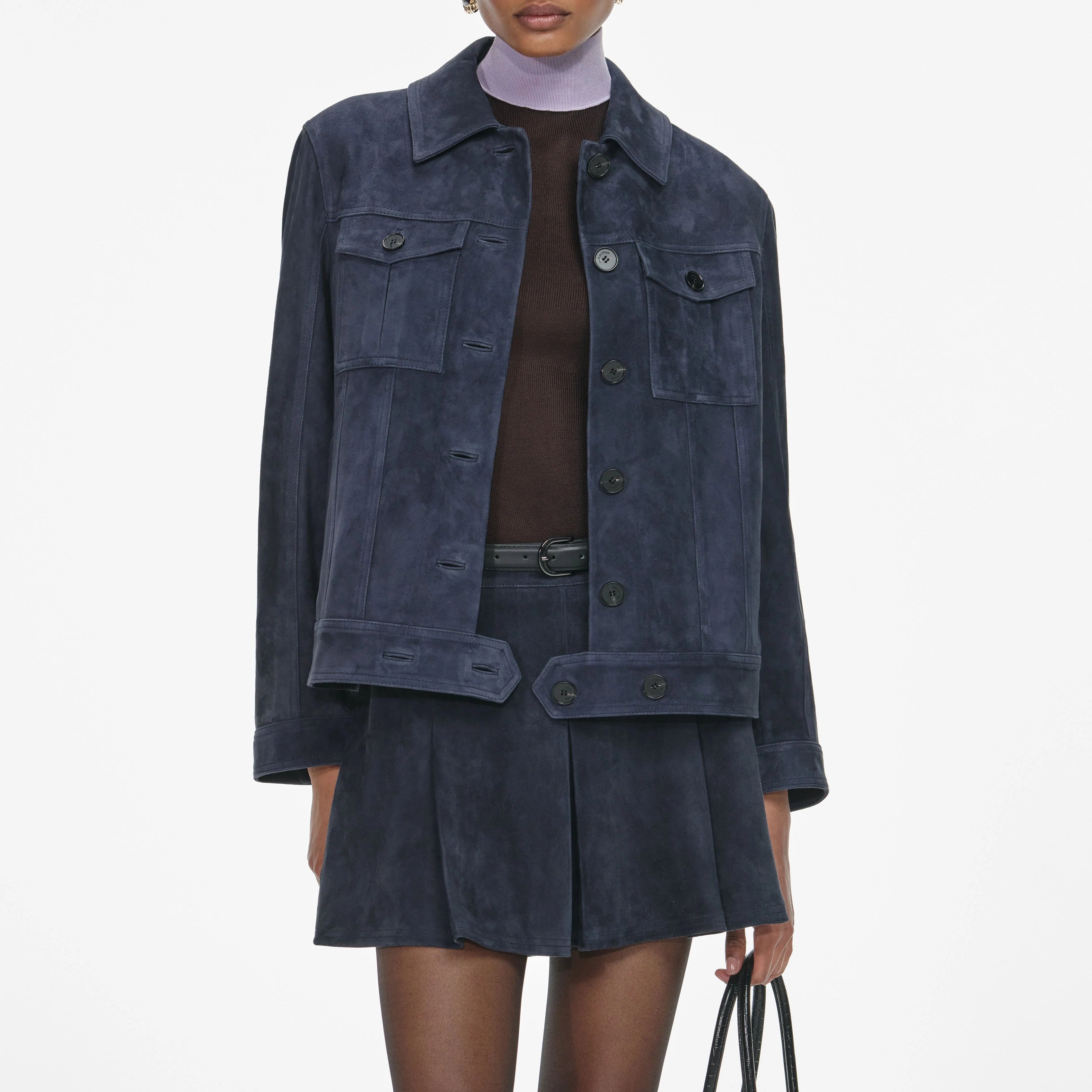 Navy Suede Jacket