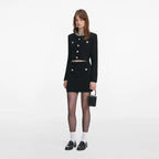 Black Knit Mini Skirt