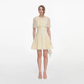 Yellow Lace Cape Mini Dress