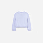 Lilac Sequin Flower Embroidered Knit Cardigan