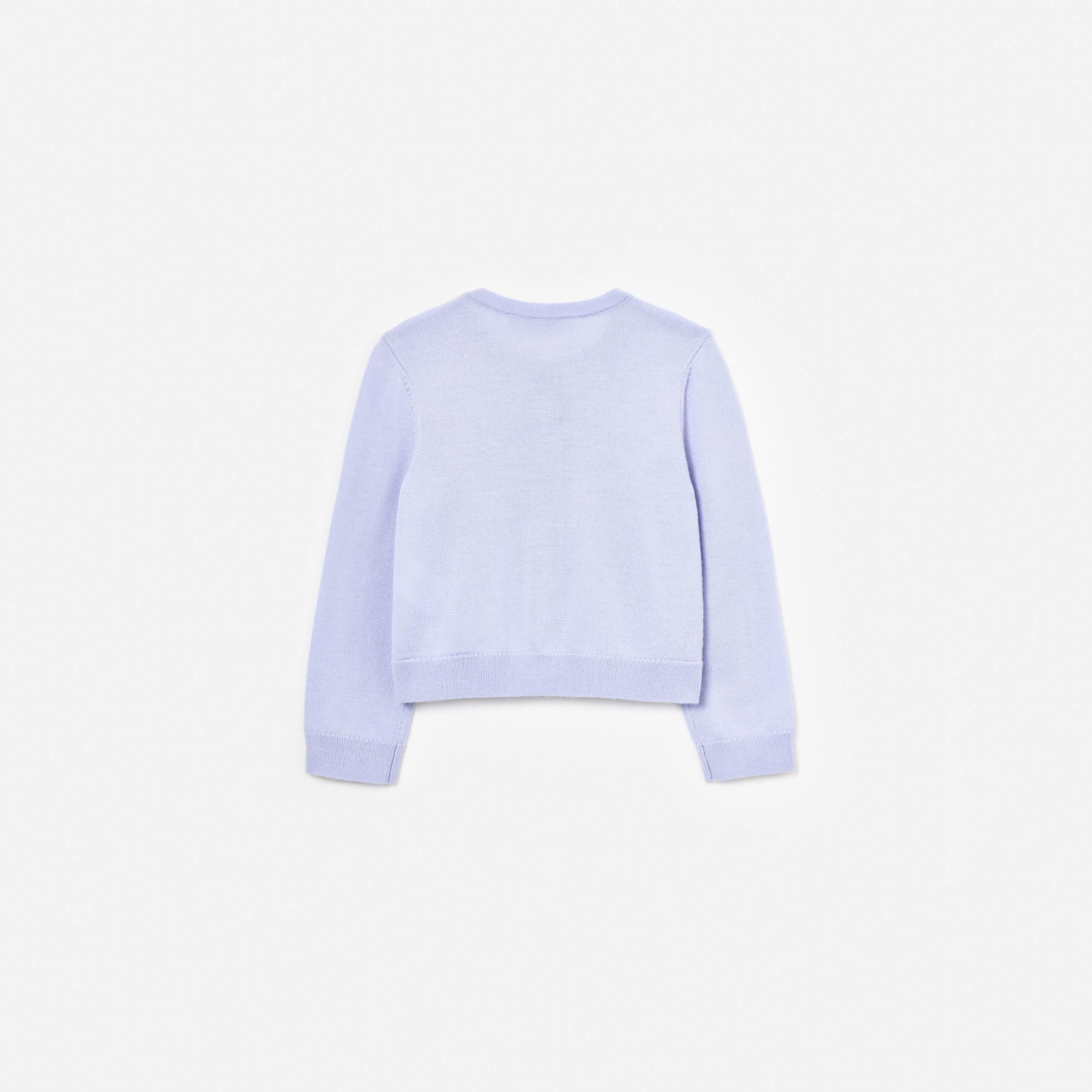 Lilac Sequin Flower Embroidered Knit Cardigan